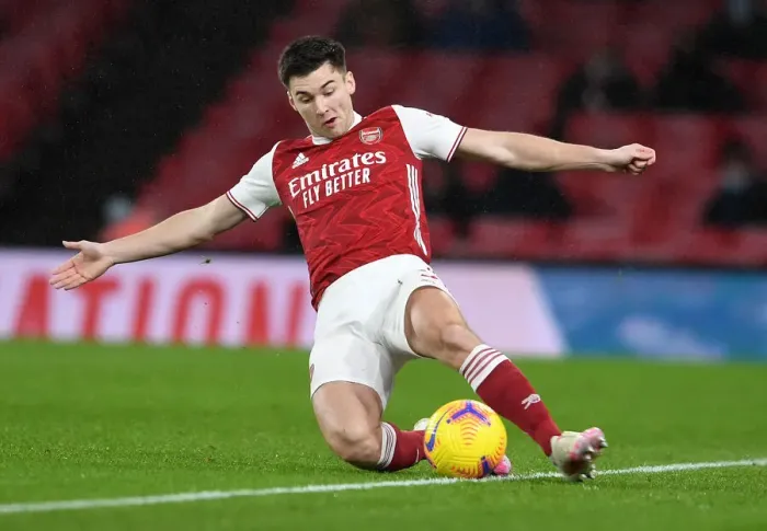 Framed Print : Arsenal's Kieran Tierney in Action against Burnley - Premier League 2020-21 Framed Print : Arsenal's Kieran Tierney in Action against Burnley - Premier League 2020-21