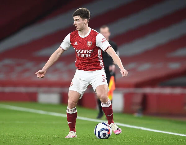 Arsenal's Kieran Tierney in Action at Empty Emirates: Arsenal vs Manchester City, Premier League 2020-21