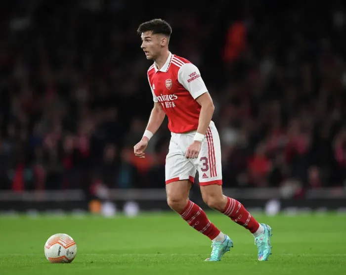 Framed Print : Arsenal's Kieran Tierney in Action: Europa League Clash Against PSV Eindhoven (2022-23) Framed Print : Arsenal's Kieran Tierney in Action: Europa League Clash Against PSV Eindhoven (2022-23)
