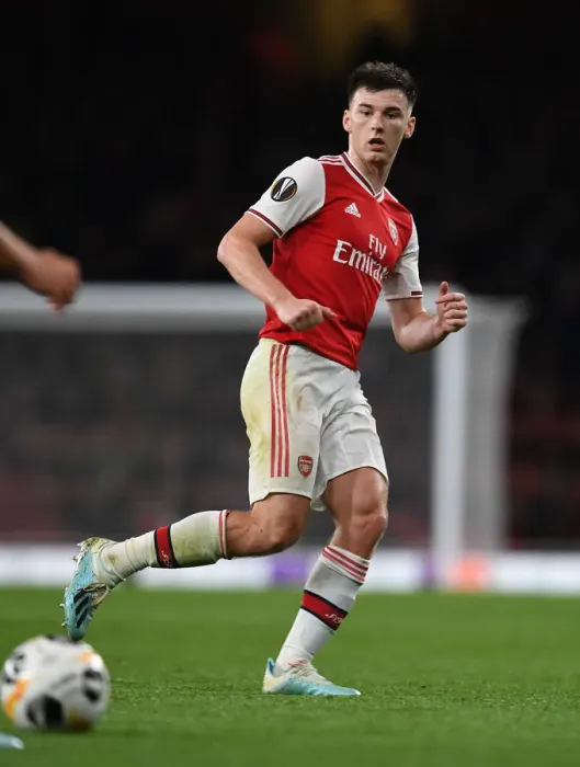 Framed Print : Arsenal's Kieran Tierney in Action during Europa League Match against Standard Liege Framed Print : Arsenal's Kieran Tierney in Action during Europa League Match against Standard Liege
