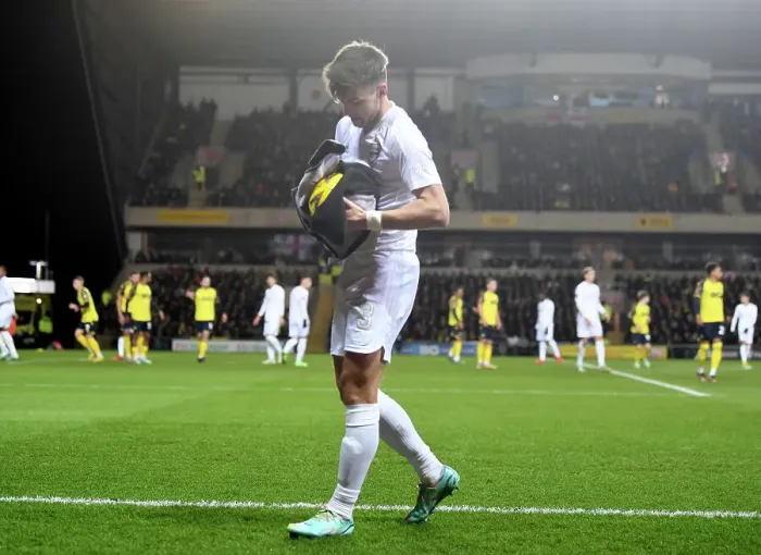 Framed Print : Arsenal's Kieran Tierney in Action during FA Cup Clash against Oxford United