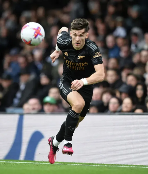 Framed Print : Arsenal's Kieran Tierney in Action: Fulham vs. Arsenal (2022-23) Framed Print : Arsenal's Kieran Tierney in Action: Fulham vs. Arsenal (2022-23)