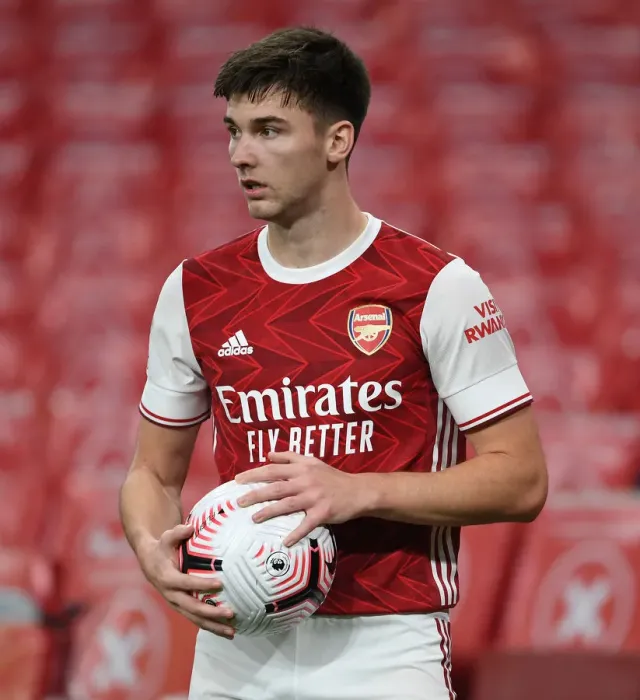 Framed Print : Arsenal's Kieran Tierney in Action against Leicester City during Emirates Stadium Showdown (2020-21) Framed Print : Arsenal's Kieran Tierney in Action against Leicester City during Emirates Stadium Showdown (2020-21)