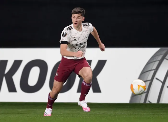Framed Print : Arsenal's Kieran Tierney in Action against Molde FK in UEFA Europa League Framed Print : Arsenal's Kieran Tierney in Action against Molde FK in UEFA Europa League