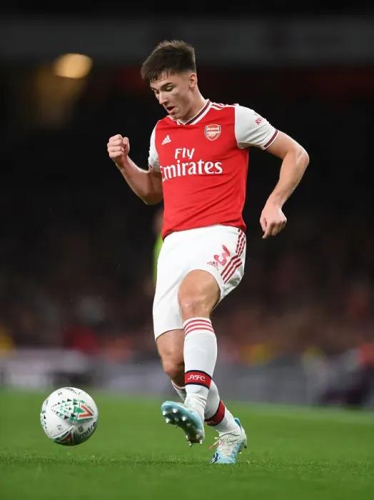 Framed Print : Arsenal's Kieran Tierney in Action against Nottingham Forest in Carabao Cup Clash Framed Print : Arsenal's Kieran Tierney in Action against Nottingham Forest in Carabao Cup Clash