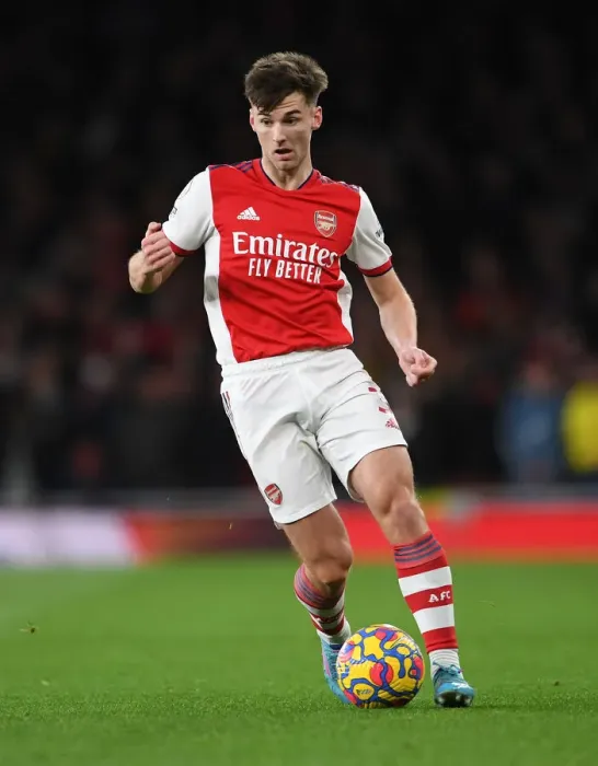 Framed Print : Arsenal's Kieran Tierney in Action: Premier League 2021-22 - Arsenal vs. Wolverhampton Wanderers