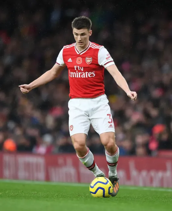 Framed Print : Arsenal's Kieran Tierney in Action during Premier League Clash against Wolverhampton Wanderers