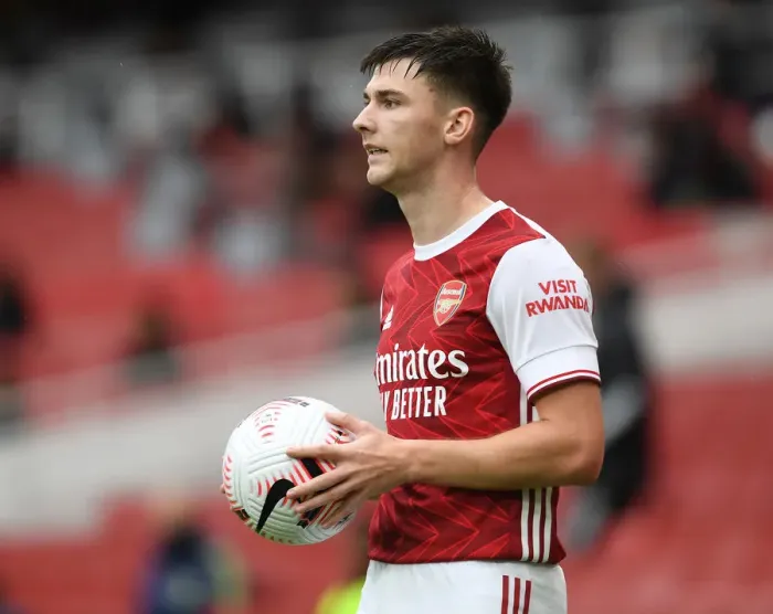 Framed Print : Arsenal's Kieran Tierney in Action Against Sheffield United: A Behind-Closed-Doors Battle (2020-21) Framed Print : Arsenal's Kieran Tierney in Action Against Sheffield United: A Behind-Closed-Doors Battle (2020-21)