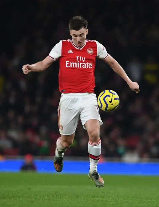 Framed Print : Arsenal's Kieran Tierney in Action Against Southampton in the Premier League Framed Print : Arsenal's Kieran Tierney in Action Against Southampton in the Premier League