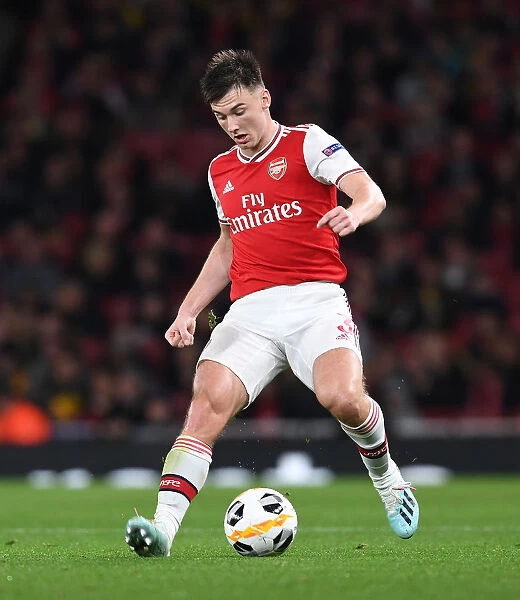 Arsenal's Kieran Tierney in Action against Standard Liege in Europa League (2019-20)