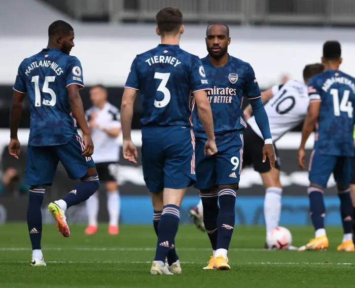 Framed Print : Arsenal's Kieran Tierney and Alex Lacazette in Action against Fulham, Premier League 2020-21 Framed Print : Arsenal's Kieran Tierney and Alex Lacazette in Action against Fulham, Premier League 2020-21