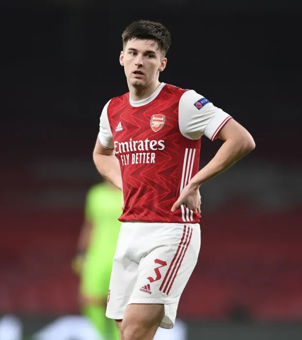 Framed Print : Arsenal's Kieran Tierney in Europa League: A Closed-Doors Battle Against Olympiacos Framed Print : Arsenal's Kieran Tierney in Europa League: A Closed-Doors Battle Against Olympiacos