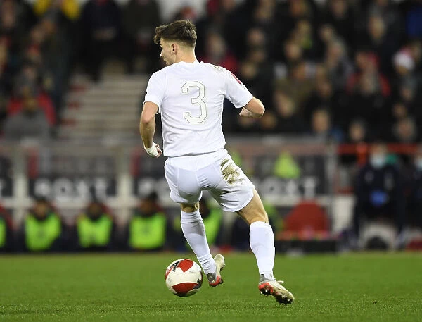 Arsenal's Kieran Tierney in FA Cup Action against Nottingham Forest