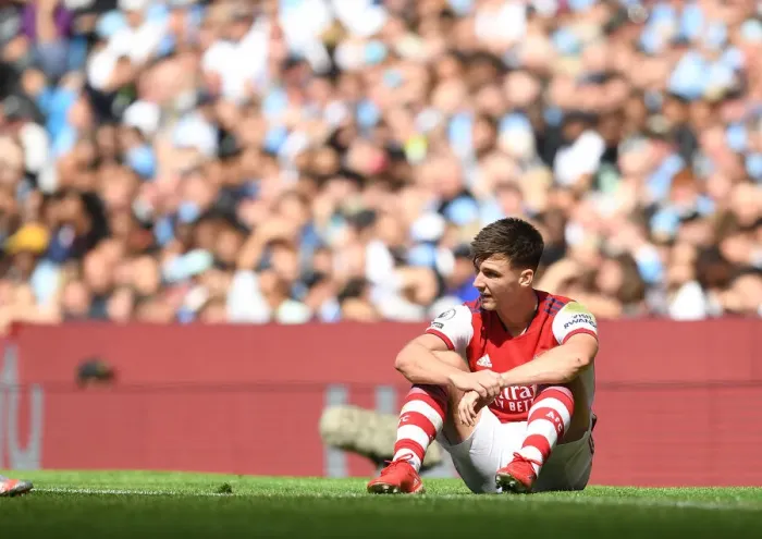 Framed Print : Arsenal's Kieran Tierney Faces Manchester City in Premier League Showdown Framed Print : Arsenal's Kieran Tierney Faces Manchester City in Premier League Showdown