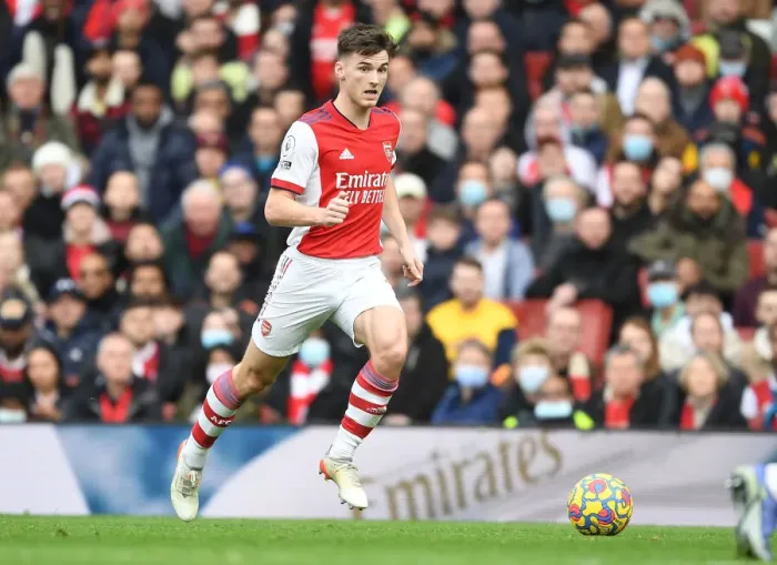 Framed Print : Arsenal's Kieran Tierney Faces Off Against Manchester City in Premier League Showdown Framed Print : Arsenal's Kieran Tierney Faces Off Against Manchester City in Premier League Showdown