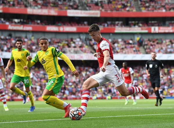 Arsenal's Kieran Tierney Faces Off Against Norwich's Max Aarons in Premier League Clash