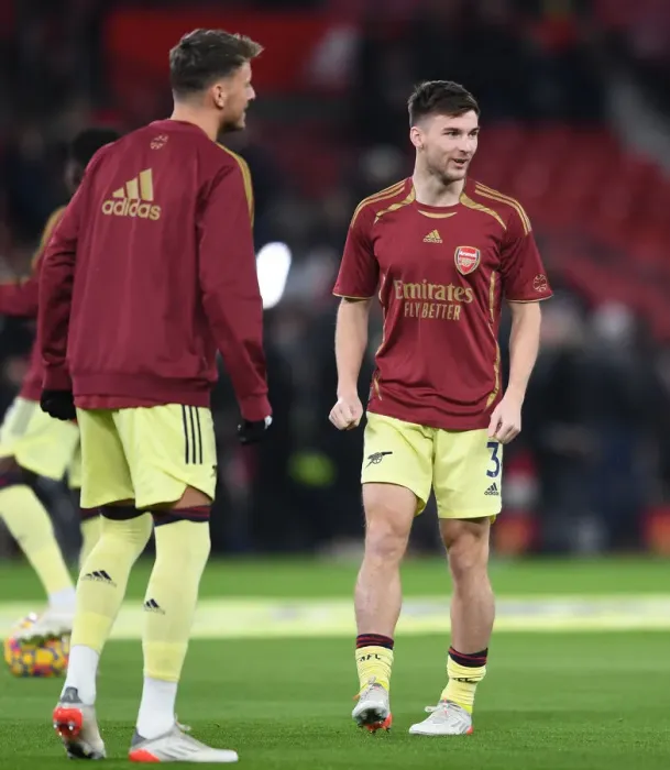 Framed Print : Arsenal's Kieran Tierney Gears Up for Manchester United Clash in Premier League (2020-21) Framed Print : Arsenal's Kieran Tierney Gears Up for Manchester United Clash in Premier League (2020-21)