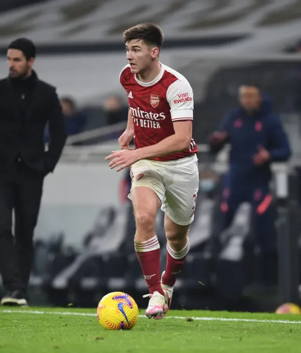 Framed Print : Arsenal's Kieran Tierney Goes Head-to-Head with Tottenham Hotspur in Premier League Battle (December 2020) Framed Print : Arsenal's Kieran Tierney Goes Head-to-Head with Tottenham Hotspur in Premier League Battle (December 2020)