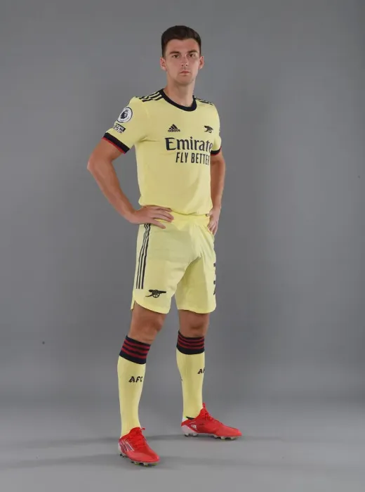 Framed Print : Arsenal's Kieran Tierney Kicks Off New Season Training