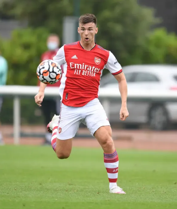 Framed Print : Arsenal's Kieran Tierney in Pre-Season Action Against Millwall