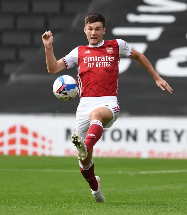 Framed Print : Arsenal's Kieran Tierney in Pre-Season Action: MK Dons vs Arsenal, 2020