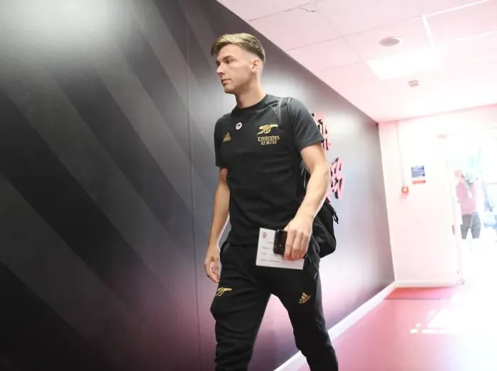 Framed Print : Arsenal's Kieran Tierney Prepares for AFC Bournemouth Clash in 2022-23 Premier League