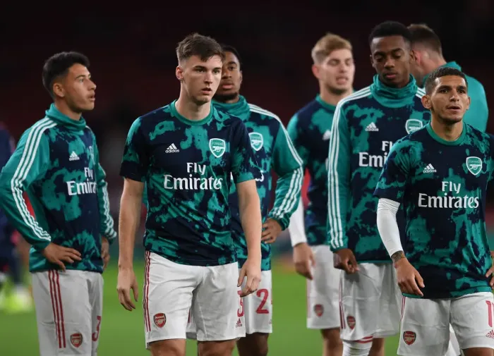Framed Print : Arsenal's Kieran Tierney Ready for Carabao Cup Clash Against Nottingham Forest