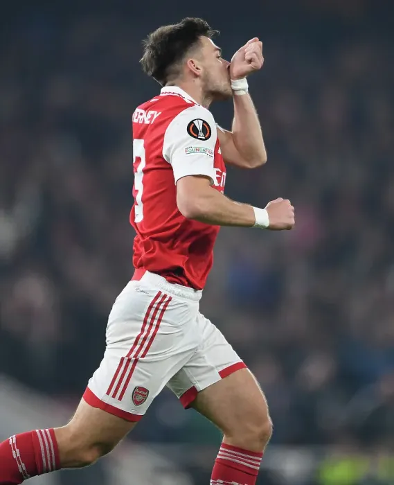 Framed Print : Arsenal's Kieran Tierney Scores in Europa League Victory over FC Zurich
