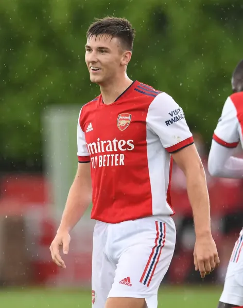 Arsenal FC Print: Kieran Tierney Scores in Pre-Season Art