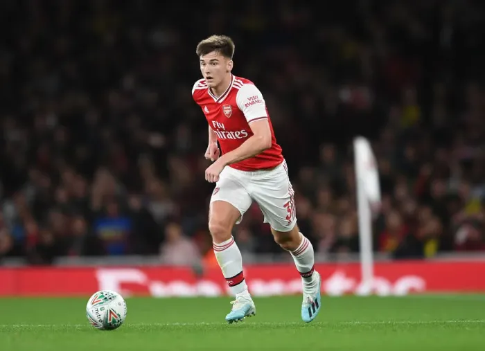 Framed Print : Arsenal's Kieran Tierney Shines in Carabao Cup Triumph Over Nottingham Forest Framed Print : Arsenal's Kieran Tierney Shines in Carabao Cup Triumph Over Nottingham Forest