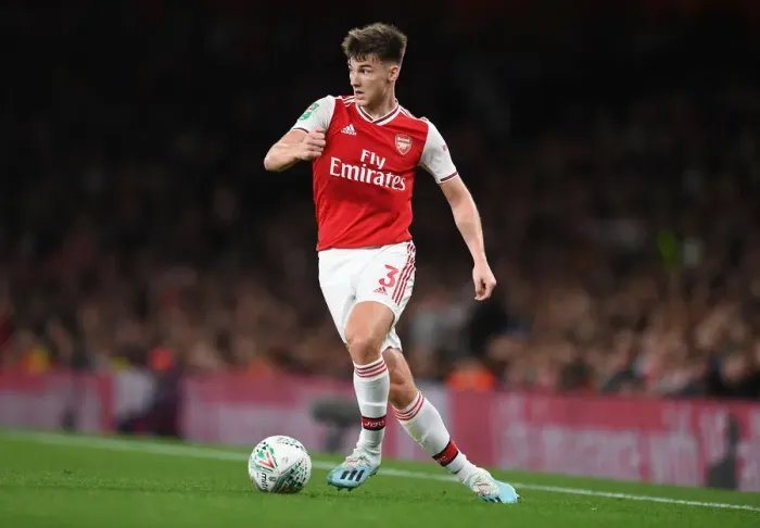 Framed Print : Arsenal's Kieran Tierney Shines in Carabao Cup Triumph over Nottingham Forest Framed Print : Arsenal's Kieran Tierney Shines in Carabao Cup Triumph over Nottingham Forest