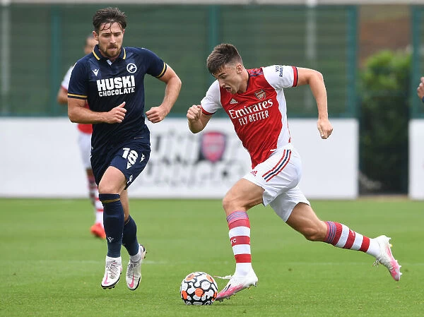 Arsenal's Kieran Tierney Stands Out in Arsenal's Pre-Season Victory over Millwall (2021-22)