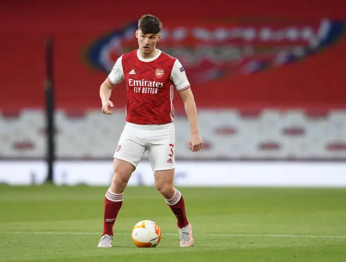 Framed Print : Arsenal's Kieran Tierney in UEFA Europa League Semi-Final: Emirates Stadium Showdown Amidst Pandemic Restrictions Framed Print : Arsenal's Kieran Tierney in UEFA Europa League Semi-Final: Emirates Stadium Showdown Amidst Pandemic Restrictions