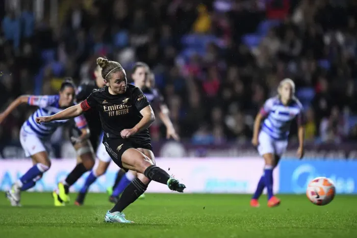 Framed Print : Arsenal's Kim Little Denied by Reading Goalkeeper in FA WSL Clash