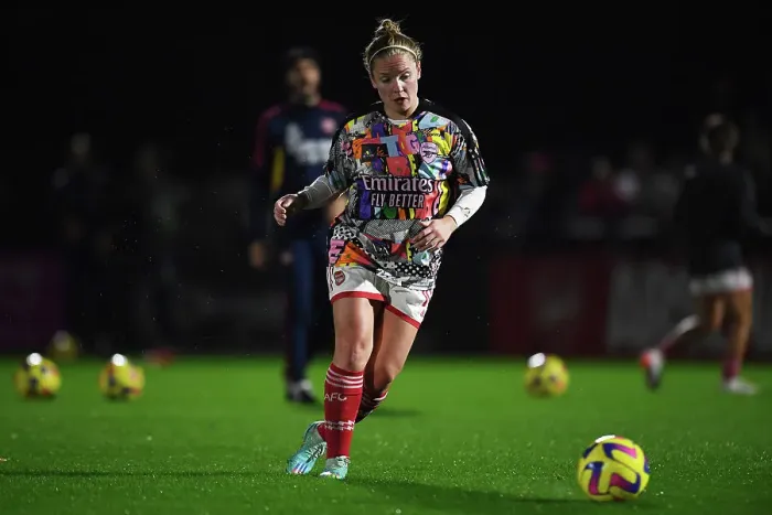 Framed Print : Arsenal's Kim Little Gears Up for Battle Against West Ham United in Barclays WSL