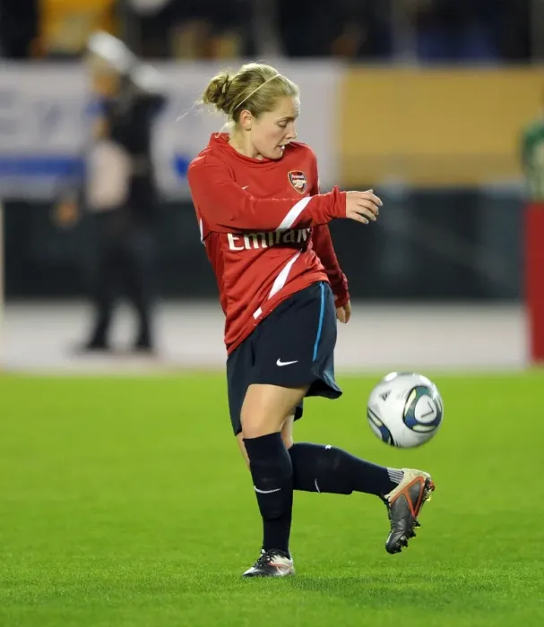 Framed Print : Arsenal's Kim Little Gears Up for INAC Kobe Charity Match at Nishigaoka Stadium