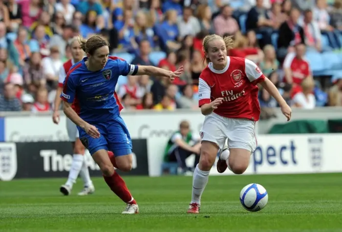 Framed Print : Arsenal's Kim Little Scores in FA Cup Final Victory over Bristol Academy (2:0)