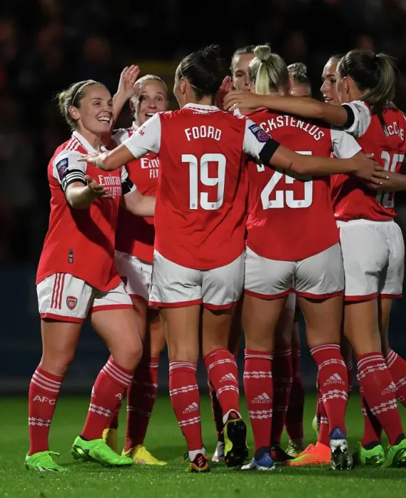 Framed Print : Arsenal's Kim Little Scores First Goal in 2022-23 Barclays WSL Season Against Brighton