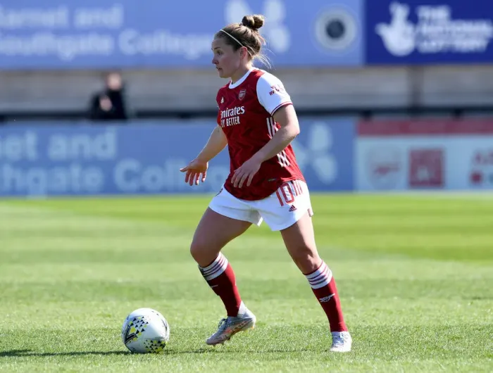 Framed Print : Arsenal's Kim Little Scores in Empty Meadow Park: Arsenal Women's FA WSL Triumph Over Brighton & Hove Albion (2021) Framed Print : Arsenal's Kim Little Scores in Empty Meadow Park: Arsenal Women's FA WSL Triumph Over Brighton & Hove Albion (2021)