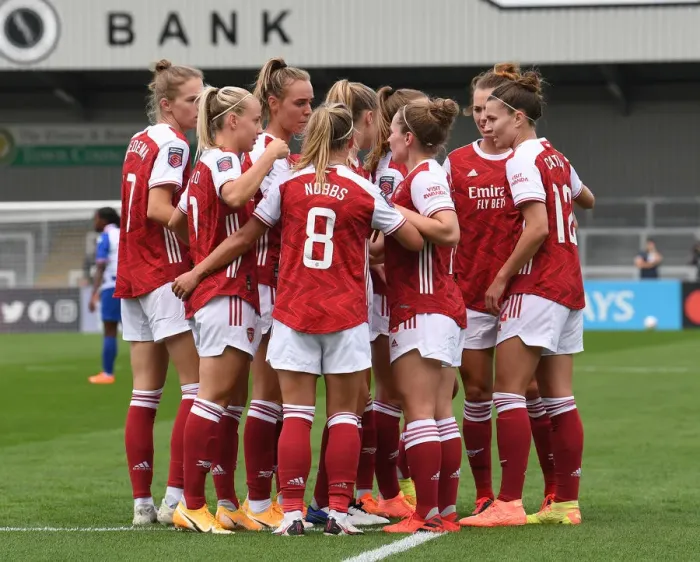 Framed Print : Arsenal's Kim Little Scores Thrilling Goal in FA WSL Match Against Reading