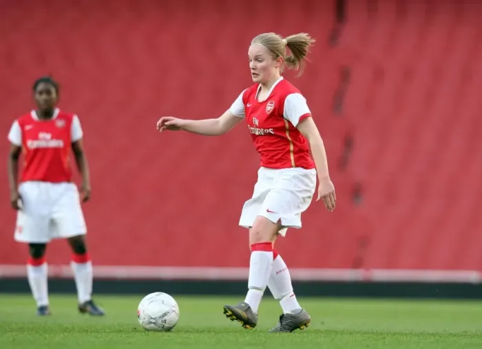 Framed Print : Arsenal's Kim Little Shines in 4-1 Victory over Chelsea (2008), Women's Premier League, Emirates Stadium