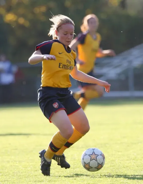 Framed Print : Arsenal's Kim Little Shines in 6-0 UEFA Cup Victory over Neulengbach