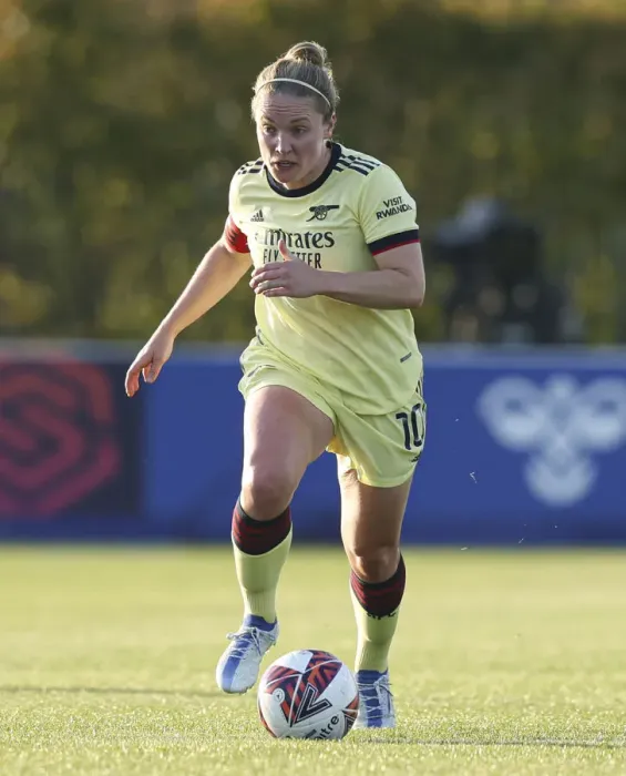 Framed Print : Arsenal's Kim Little Shines in Everton Women vs Arsenal Women FA WSL Match