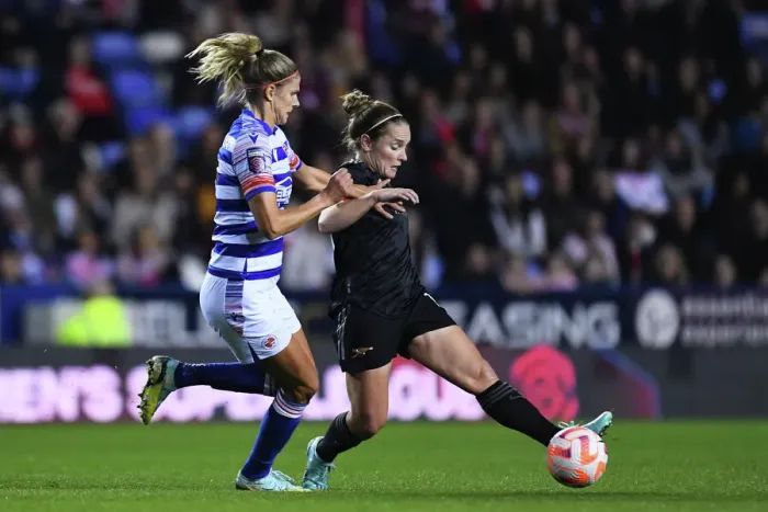Framed Print : Arsenal's Kim Little Shines in Reading Women vs Arsenal (FA WSL 2022-23)