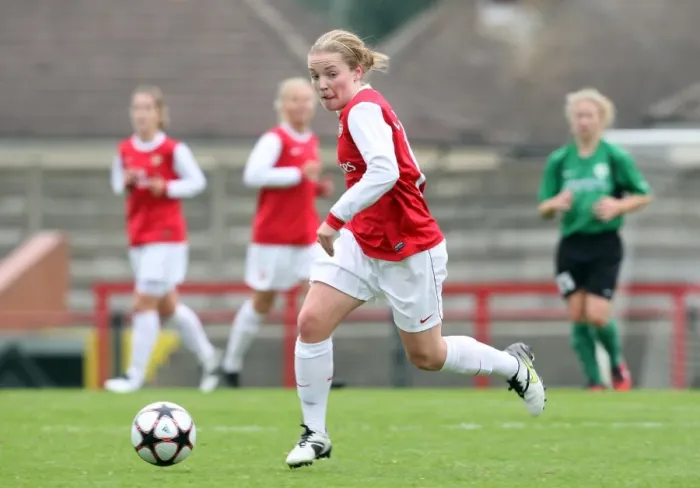 Framed Print : Arsenal's Kim Little Stars in Historic 9-0 UEFA Women's Champions League Win