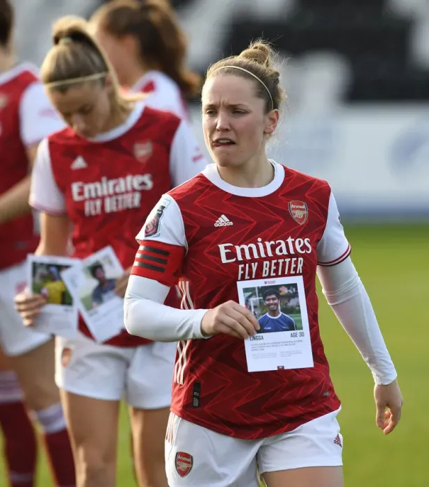 Framed Print : Arsenal's Kim Little Supports Community Program Participant at Arsenal Women's Match vs Everton Framed Print : Arsenal's Kim Little Supports Community Program Participant at Arsenal Women's Match vs Everton