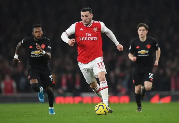 Framed Print : Arsenal's Kolasinac Shines: Intense Performance Against Manchester United (Premier League 2019-20) Framed Print : Arsenal's Kolasinac Shines: Intense Performance Against Manchester United (Premier League 2019-20)