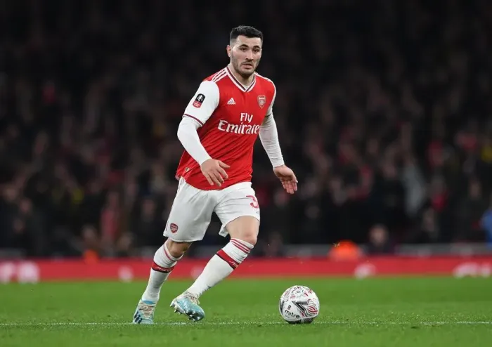 Framed Print : Arsenal's Kolasinac Stands Firm: Arsenal vs Leeds United in FA Cup Battle