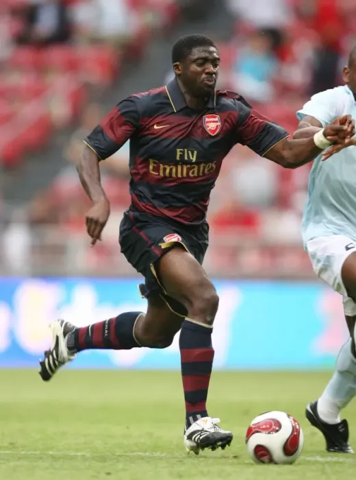 Framed Print : Arsenal's Kolo Toure Scores the Winning Goal Against Lazio at Amsterdam Tournament (2007)