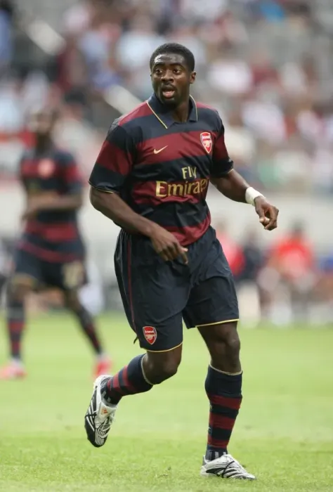 Framed Print : Arsenal's Kolo Toure Scores the Winning Goal Against Lazio at Amsterdam Tournament (2007)